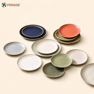 Wholesale Artisanal Stoneware Matte Reactive Glaze Serving Plate