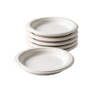 Wholesale Compostable 8 Inch Sugarcane Bagasse Round Plates