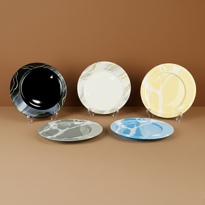 Deep ceramic pasta bowl set