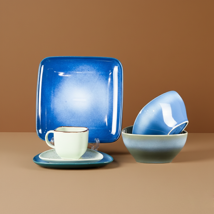Matte ceramic dinnerware set
