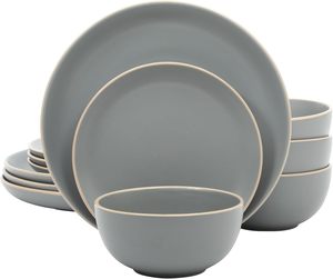 Grey Reactive Glaze Stoneware Set