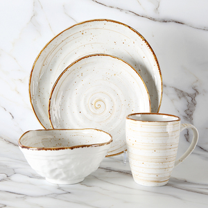 Nordic Ceramic Dinner Set Platter Custom Logo Restaurant Ceramic Plates Dish