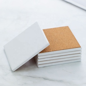 Square Sublimation Ceramic Coaster Blanks White Absorbent