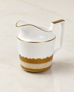 Mystic Rose Striped Creamer Bone China Pitcher