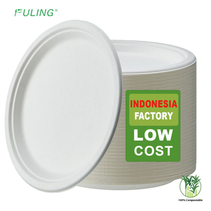 FULING Sugarcane Bagasse Plates Disposable Biodegradable Tableware