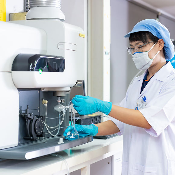 Atomic Absorption Spectroscopy lab testing equipment at Crown Ceramics